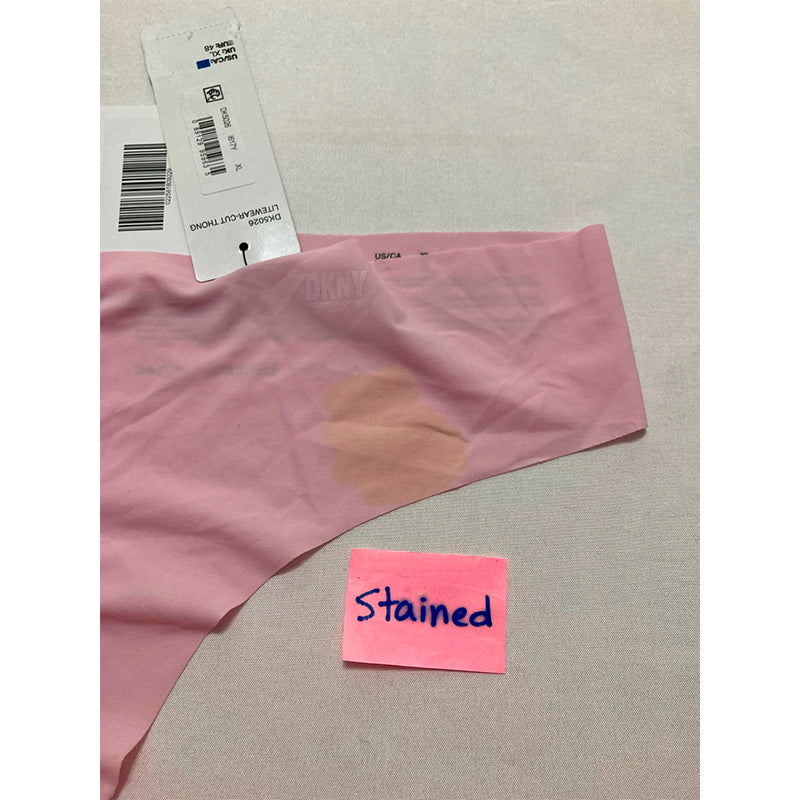 NWD Dkny Litewear Cut Anywear Logo Thong Underwear Pink XL