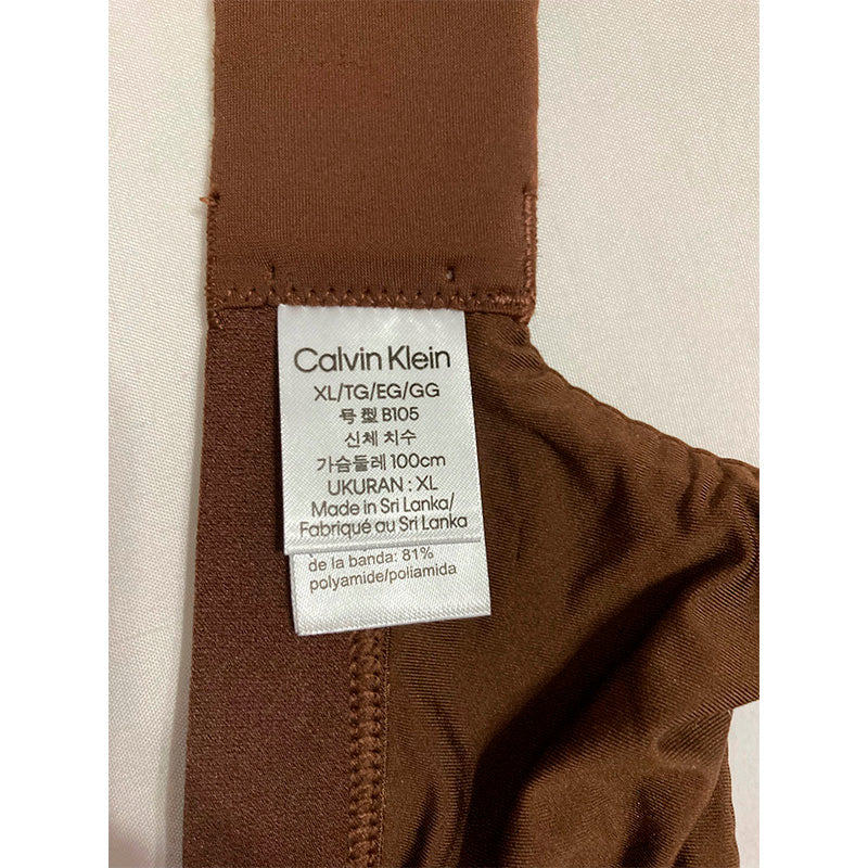 Calvin Klein Bra Adjustable Straps Brown XL