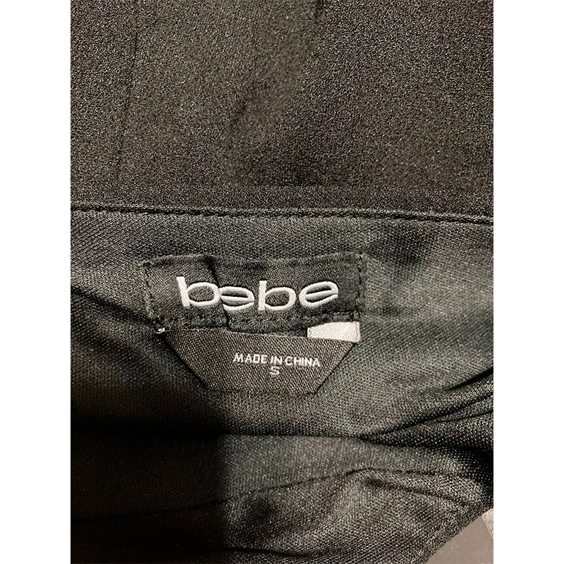 Bebe V Neck Core Jumpsuit Black S