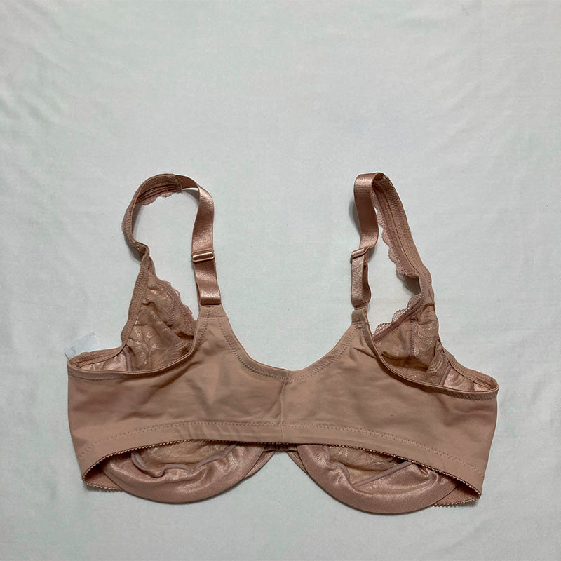 Glamorise Wonderwire Lace Front-Closure Underwire Nude 40C