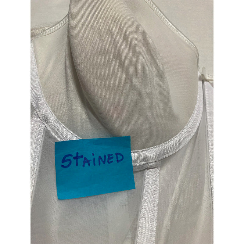 NWD Carnival Seamless Molded Sheer Corset Bra White 34DD