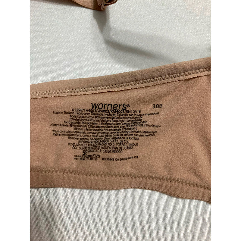 NWD Warner's Bliss Support and Comfort Wireless Nude 38B