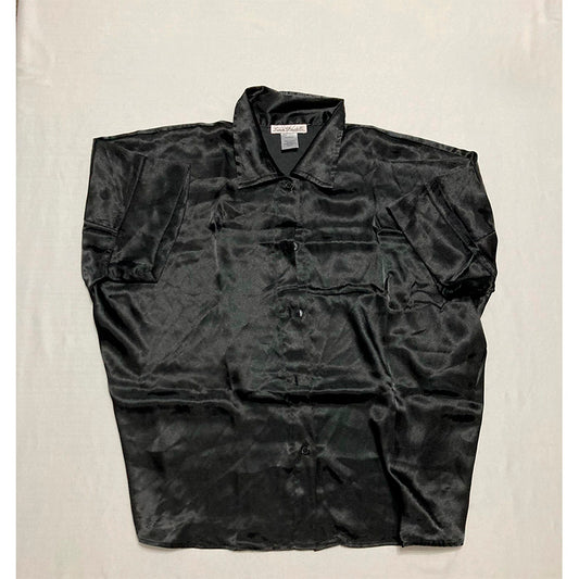Linea Donatella Notch Collar Only Pajama Top Black M