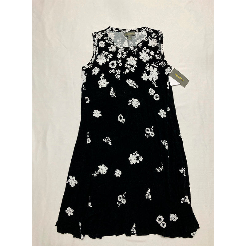 NWD Style & Co Sleepwear Dress Black/White XS