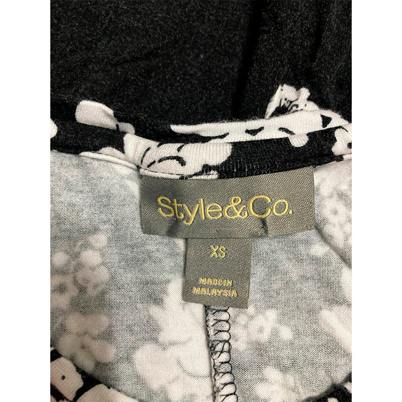 NWD Style & Co Sleepwear Dress Black/White XS
