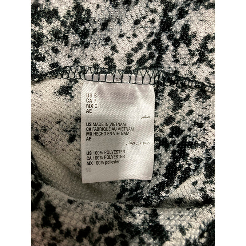 Jenni Solid Sherpa Pajama Top Black/White S
