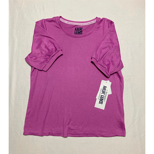 Muk Luks Only Pajama Top Round Neck Purple M