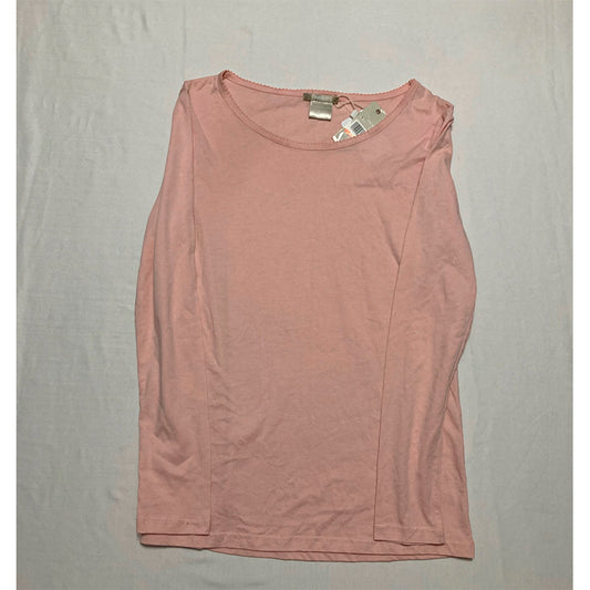 INK + IVY Knit Long Sleeve Only Scoop Neck Pink M