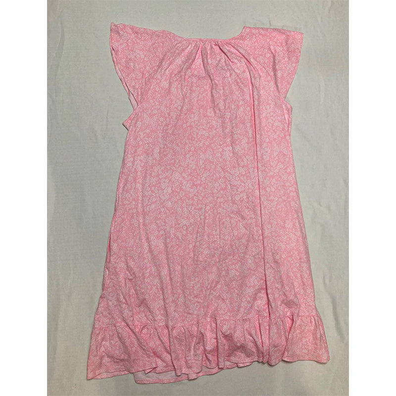 Charter Club Sleepshirt Round Neck Pink Floral M