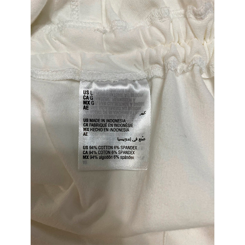 INC T Shirt V Neck White L