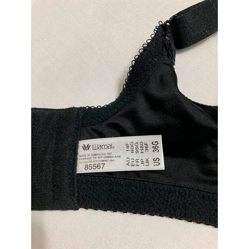 NWD Wacoal Awareness Unlined Full Figure Underwire Bra Black 36G
