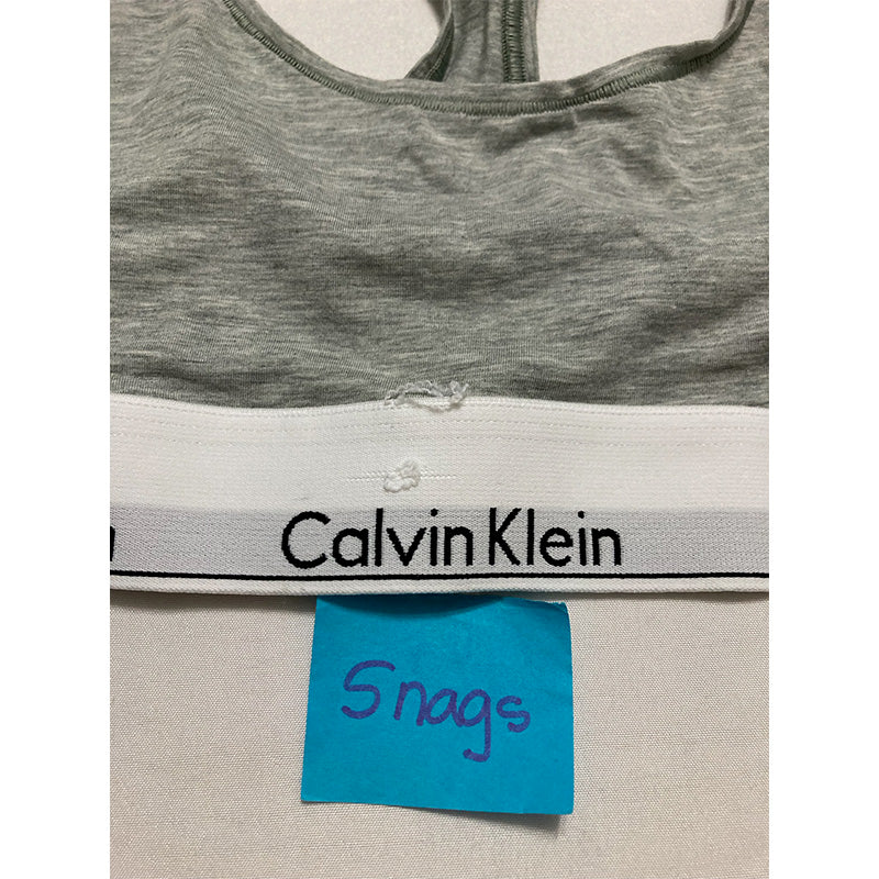 NWD Calvin Klein Unlined Wireless Bralette Grey Heather M