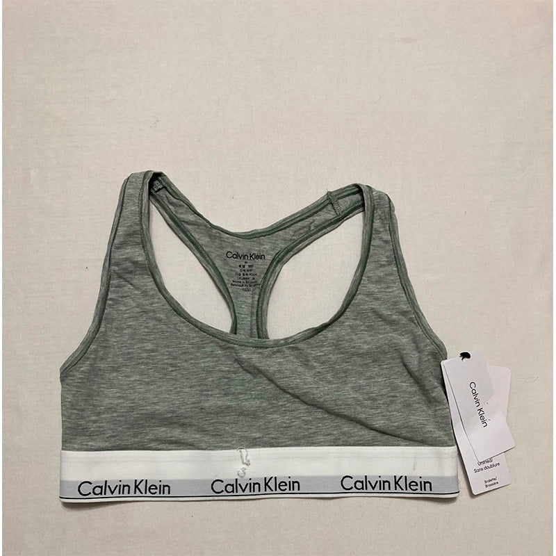 NWD Calvin Klein Unlined Wireless Bralette Grey Heather M