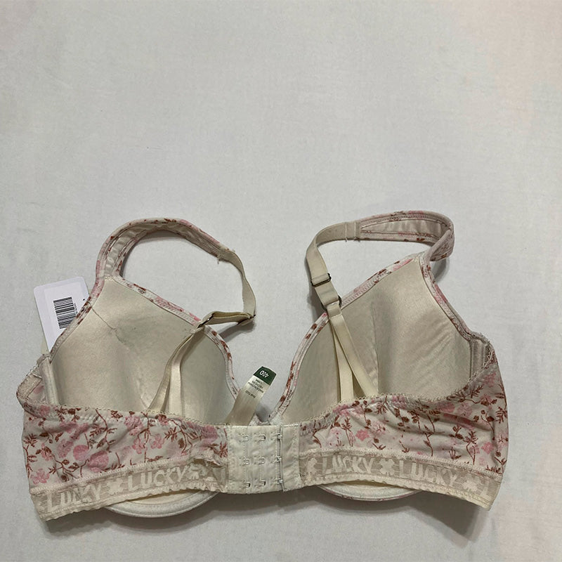 NWD Lucky Brand Bra Balconette Ivory Floral 40D