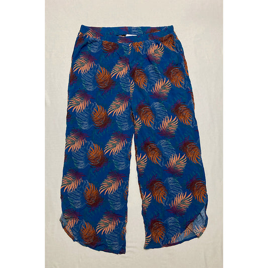 Unbranded Only Pajama Pants Waist Band Blue Palm S