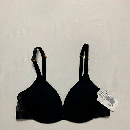 Lively Microfiber Padded Wireless Bra Black 36C