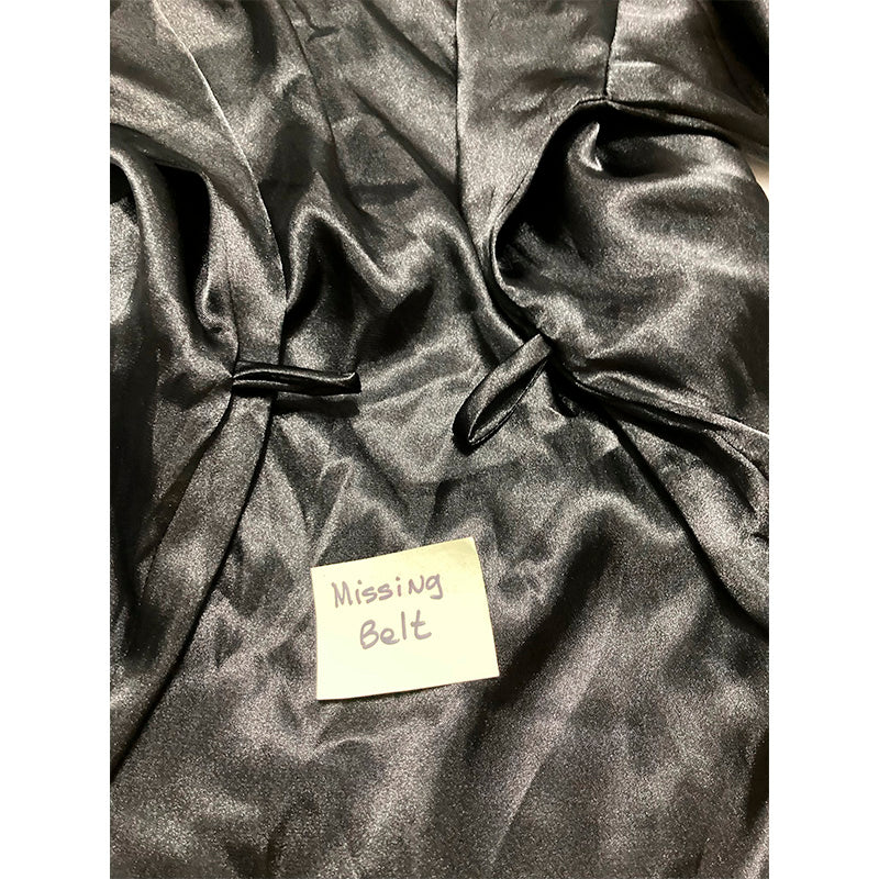 NWD Linea Donatella 'Mrs' Satin Wrap Bridal Robe Black S