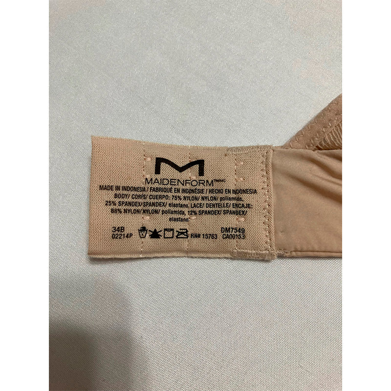 NWD Maidenform Fit Underwire Microfiber T-Shirt Beige 34B