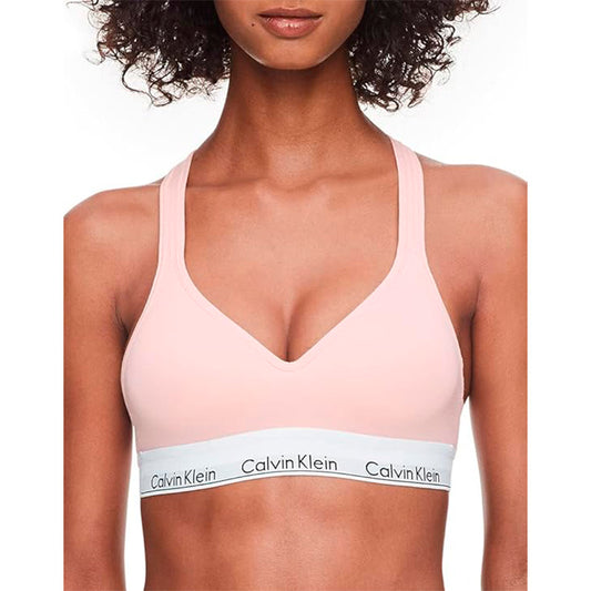 NWD Calvin Klein Cotton Blend Non-paded Sports Bra Pink M
