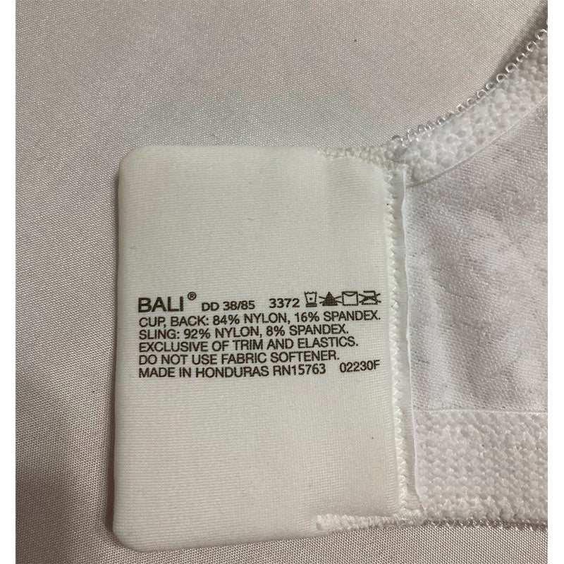 NWD Bali Double Support Spa Closure Wire-Free Bra White 38DD