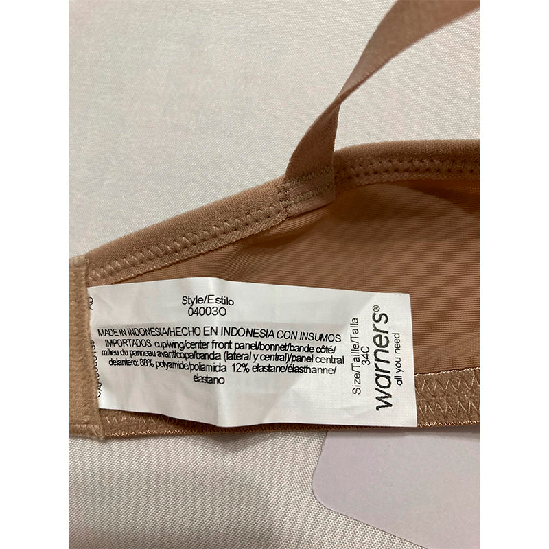 NWD Warner's Elements of Bliss Wirefree Lift Bra Toasted Almond 34C
