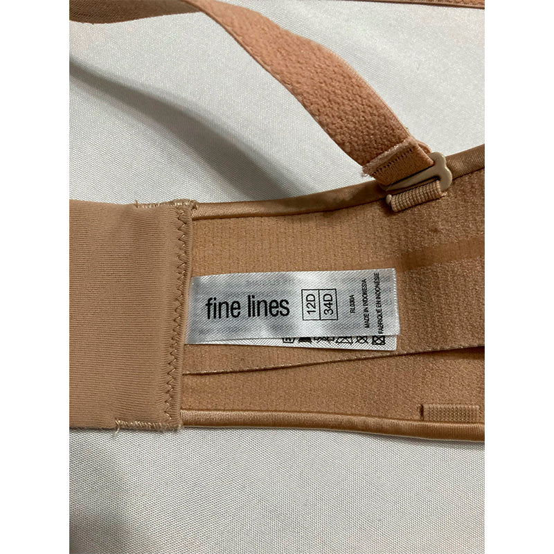 NWD Fine Lines Low Cut Strapless Convertible Bra 34D Nude