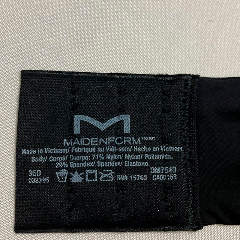NWD Maidenform Push-Up T-Shirt Bra Modern Demi Black 36D