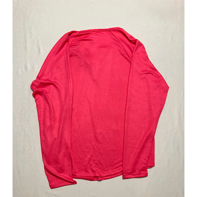 NWD Jenni Split-Neck Pajama Top Pink 2XL