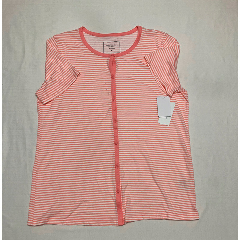 NWD Charter Club Pajama Set Bottom Long Striped Coral M