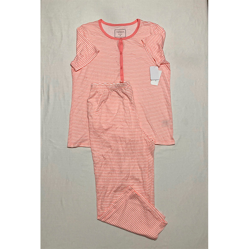 NWD Charter Club Pajama Set Bottom Long Striped Coral M