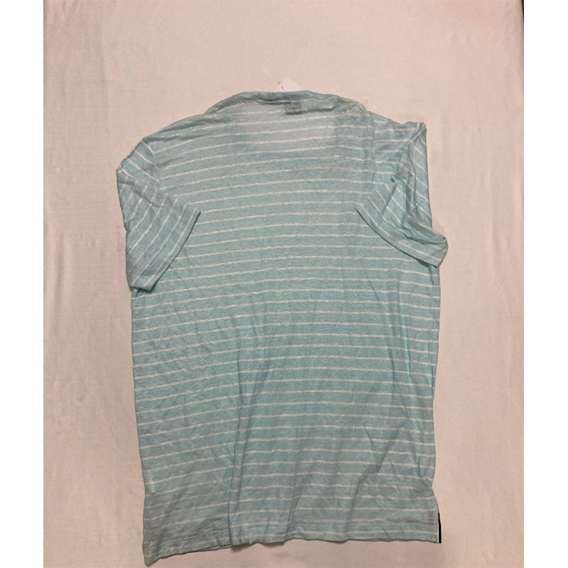 Boss Pajama Top Round Neck Blue Striped L