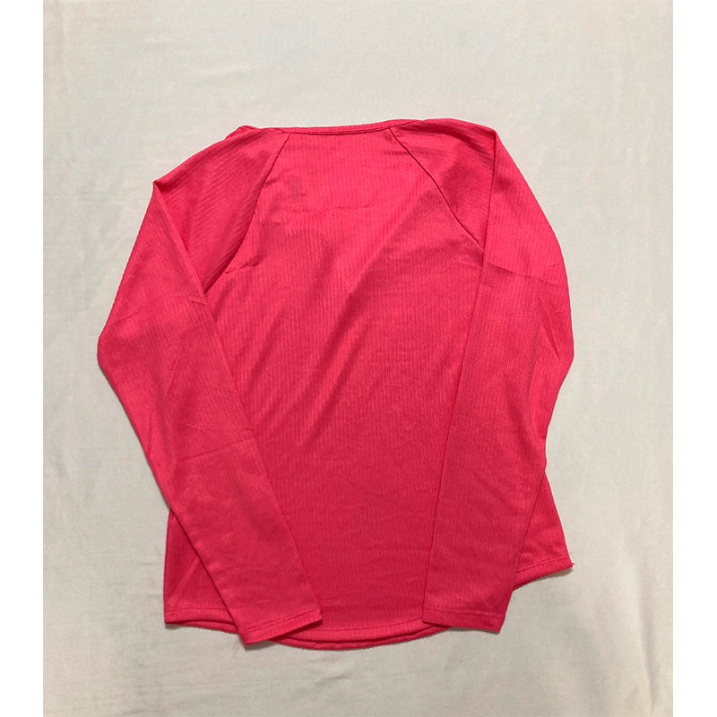 NWD Jenni Split-Neck Pajama Top Pink S