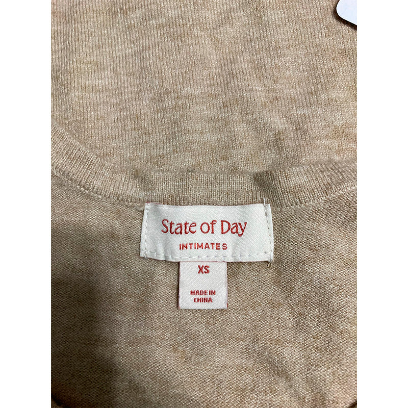 State Of Day Only Pajama Top Beige XS