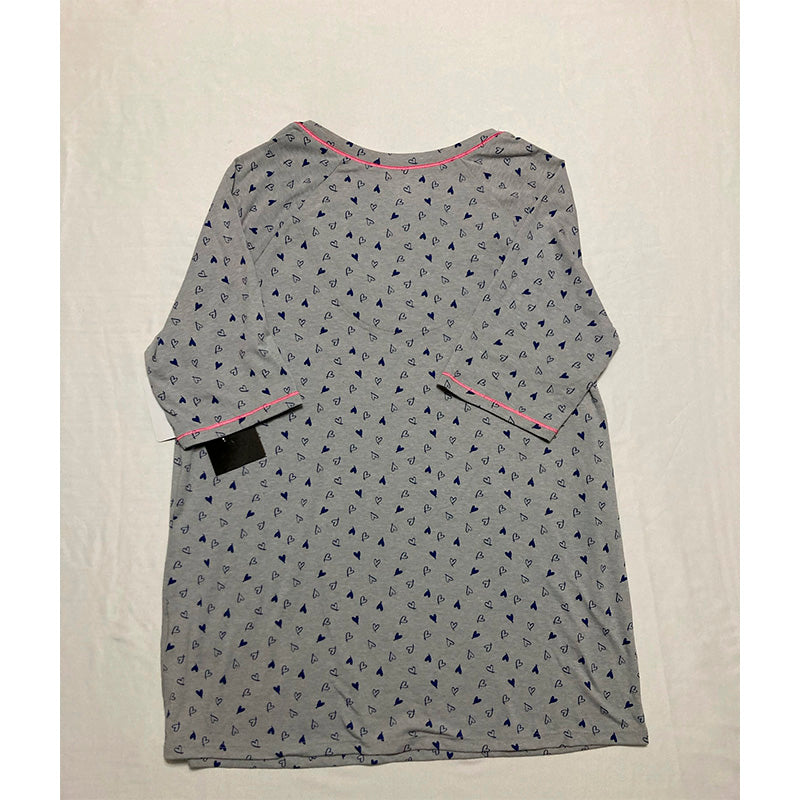 Cuddl Duds Printed Elbow Only Sleeve Top M