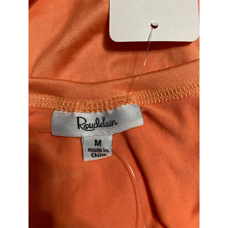 Roudelain Only  Pajama Top Round Neck Orange M