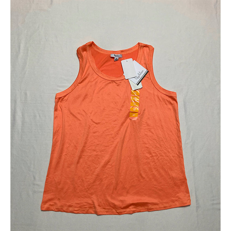 Roudelain Only  Pajama Top Round Neck Orange M