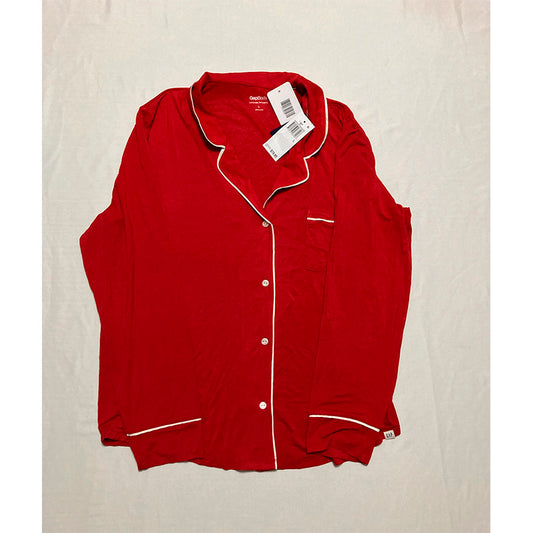Gapbody Only Pajama Top Notch Collar Red L