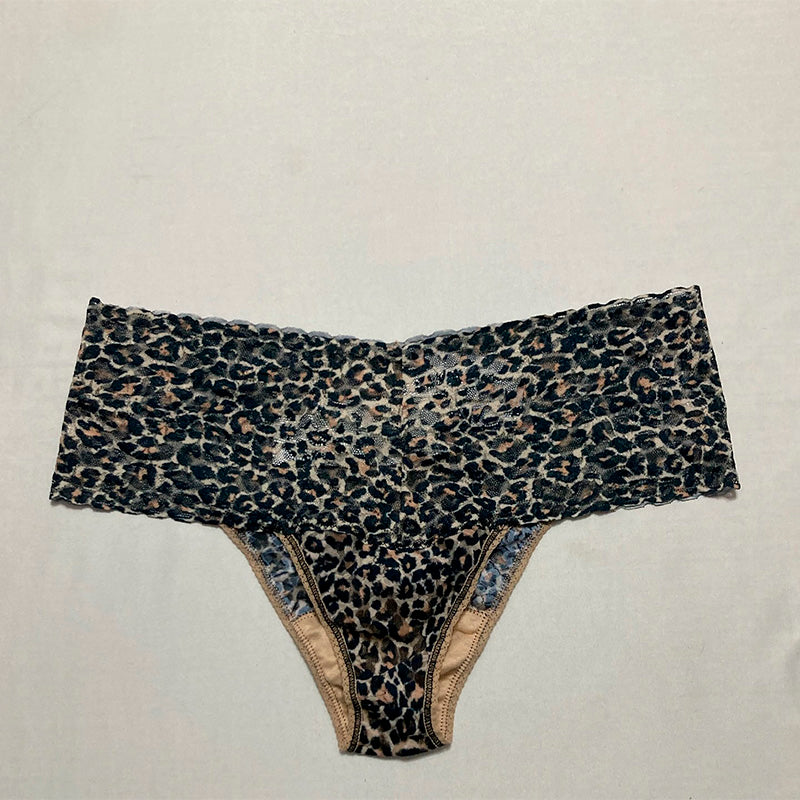 Hanky Panky Printed Retro Lace Thong Classic Leopard OS Fits 12-24