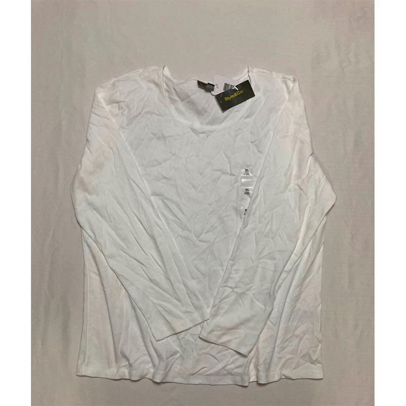 NWD Style & Co Pajama T-Shirt White XL
