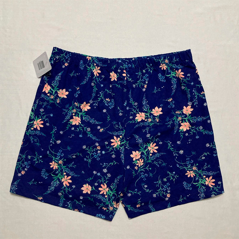 Charter Club Sleep Short Navy Floral XS