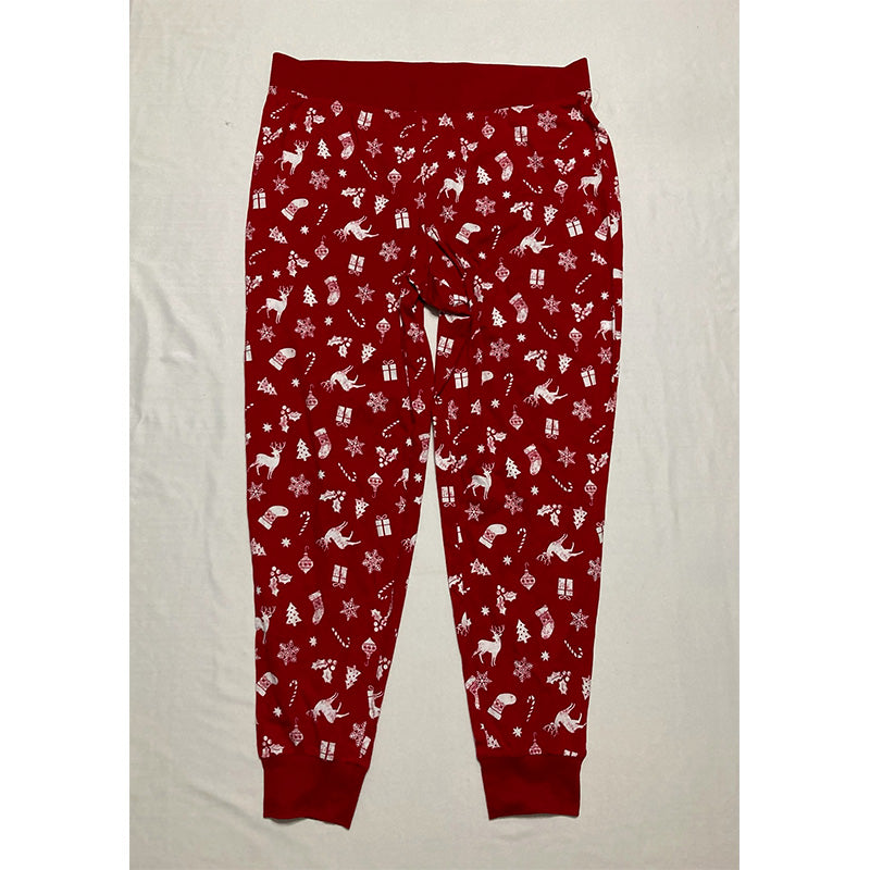 Family Pj Sleep Pants Red Xmas Women