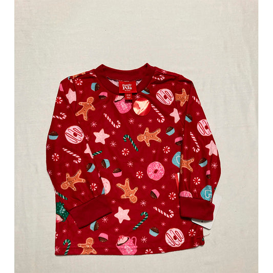Family PJ Only Pajama Top Long Sleveeless Red Xmas 2T