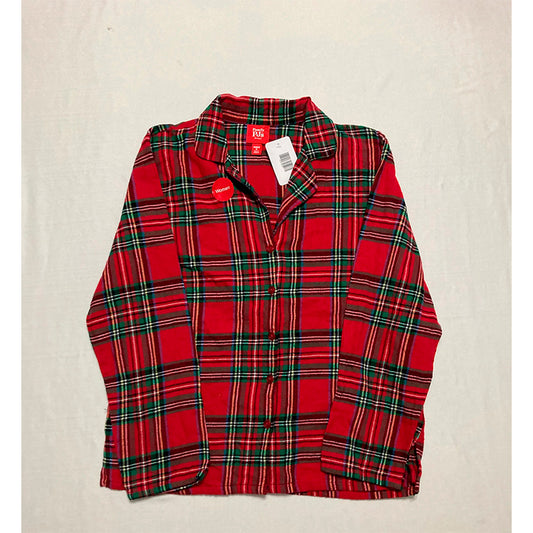 Family Pajama Top Sleep Multicolor Plaid Women M