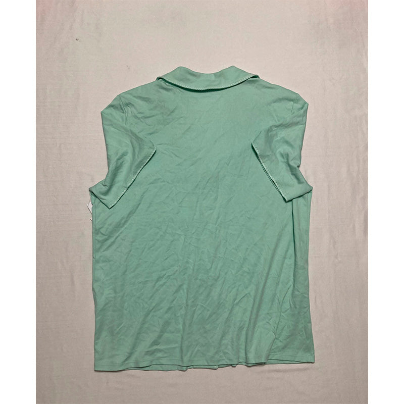 Charter Club Pajama Top Notch Collar Baby Green L