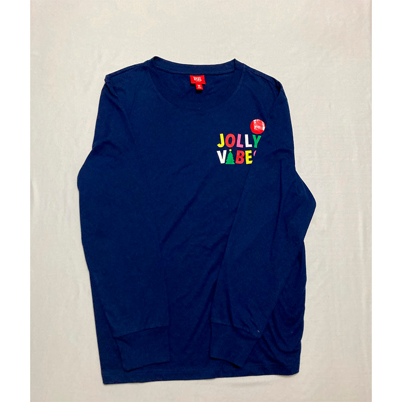 Family Pj Round Neck Sleep Top Men Navy 2XL