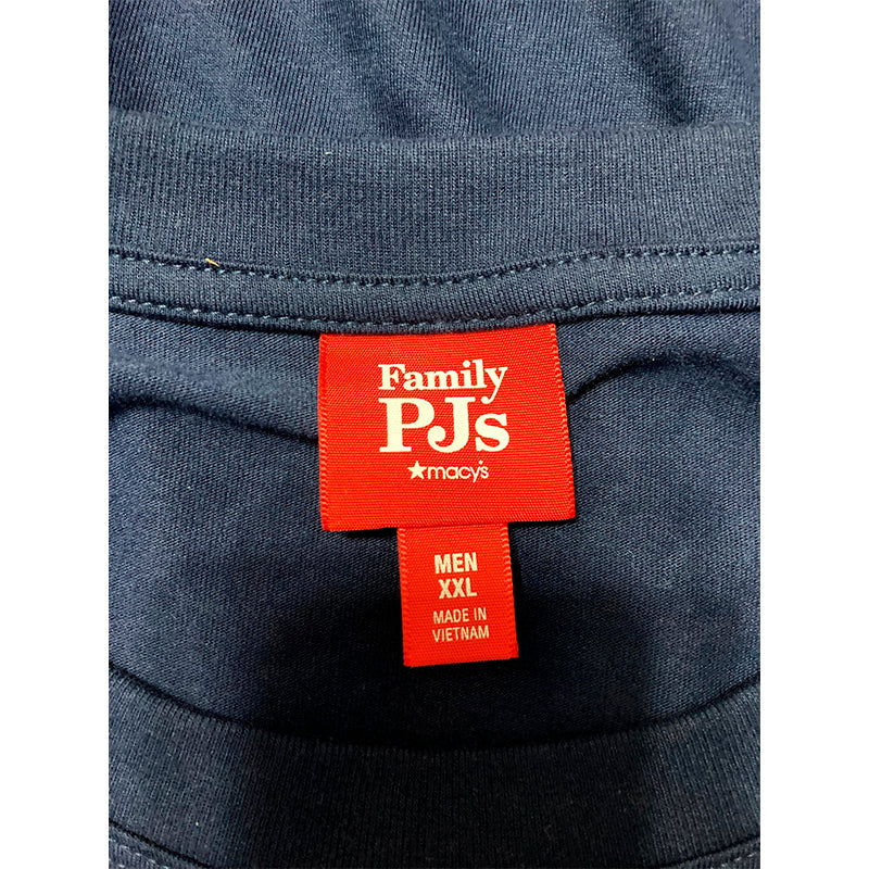 Family Pj Round Neck Sleep Top Men Navy 2XL