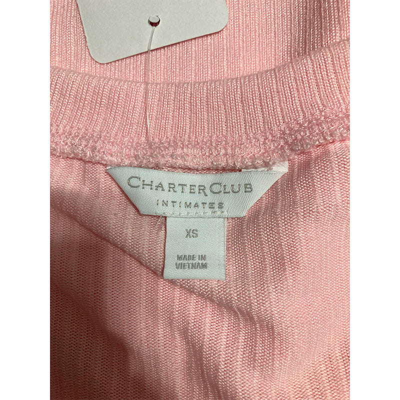 Charter Club Pajama Top Round Neck Baby Pink XS