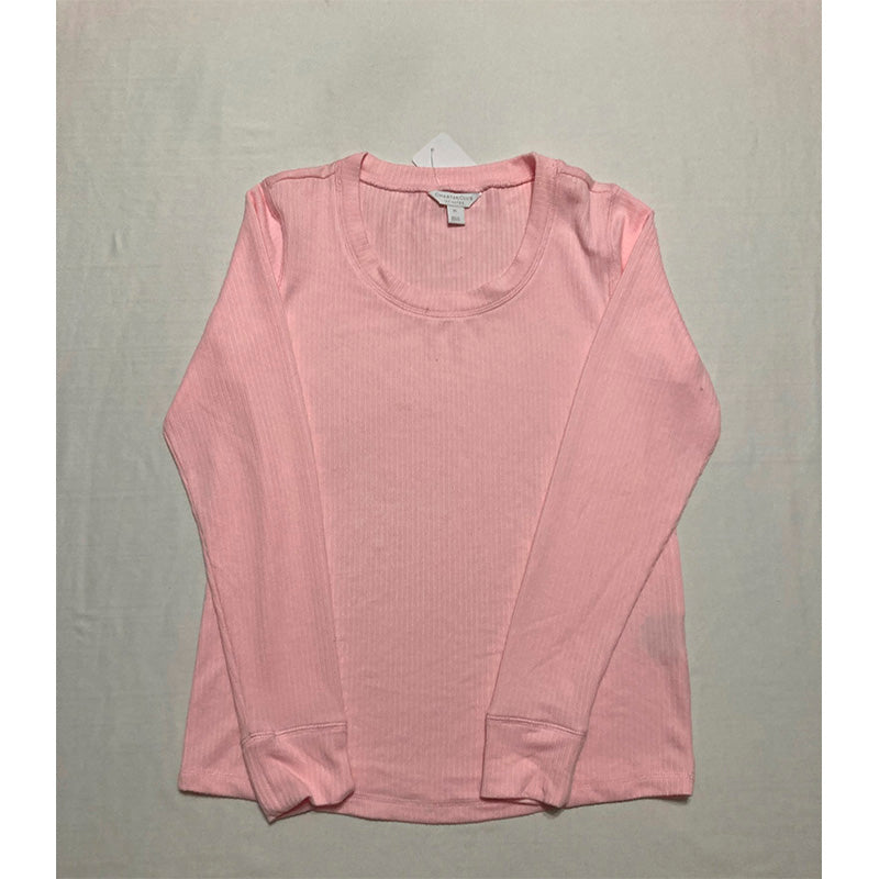 Charter Club Pajama Top Round Neck Baby Pink XS