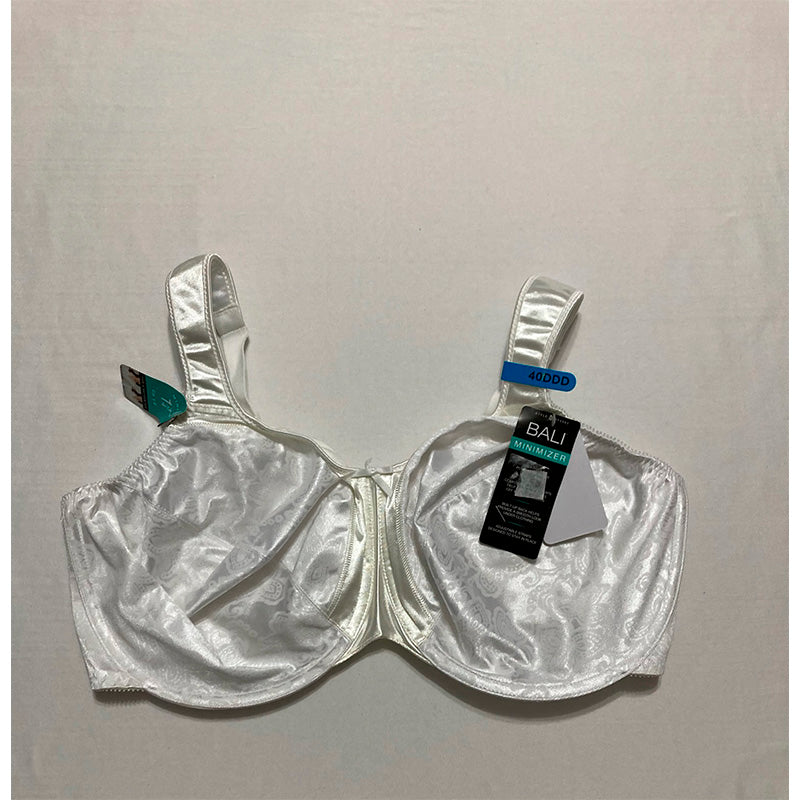 NWD Bali Satin Tracings Minimizer Underwire Bra White 40DDD