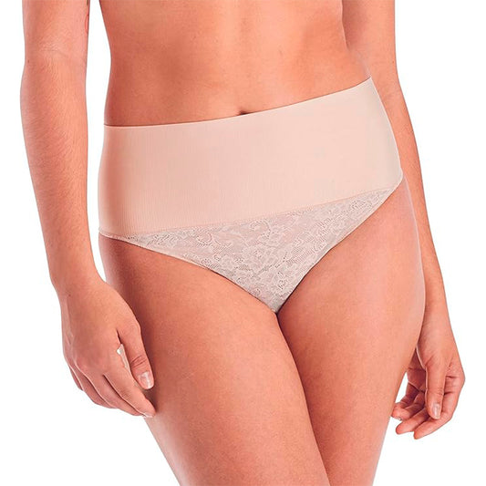 NWD Maidenform Tame Your Tummy Shaping Lace Thong Beige S
